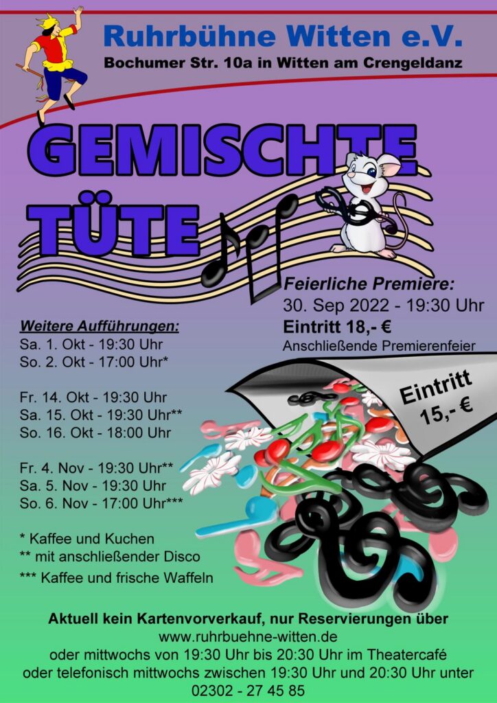 Szenenfoto 2 aus „Die gemischte Tüte“ auf der Ruhrbühne Witten